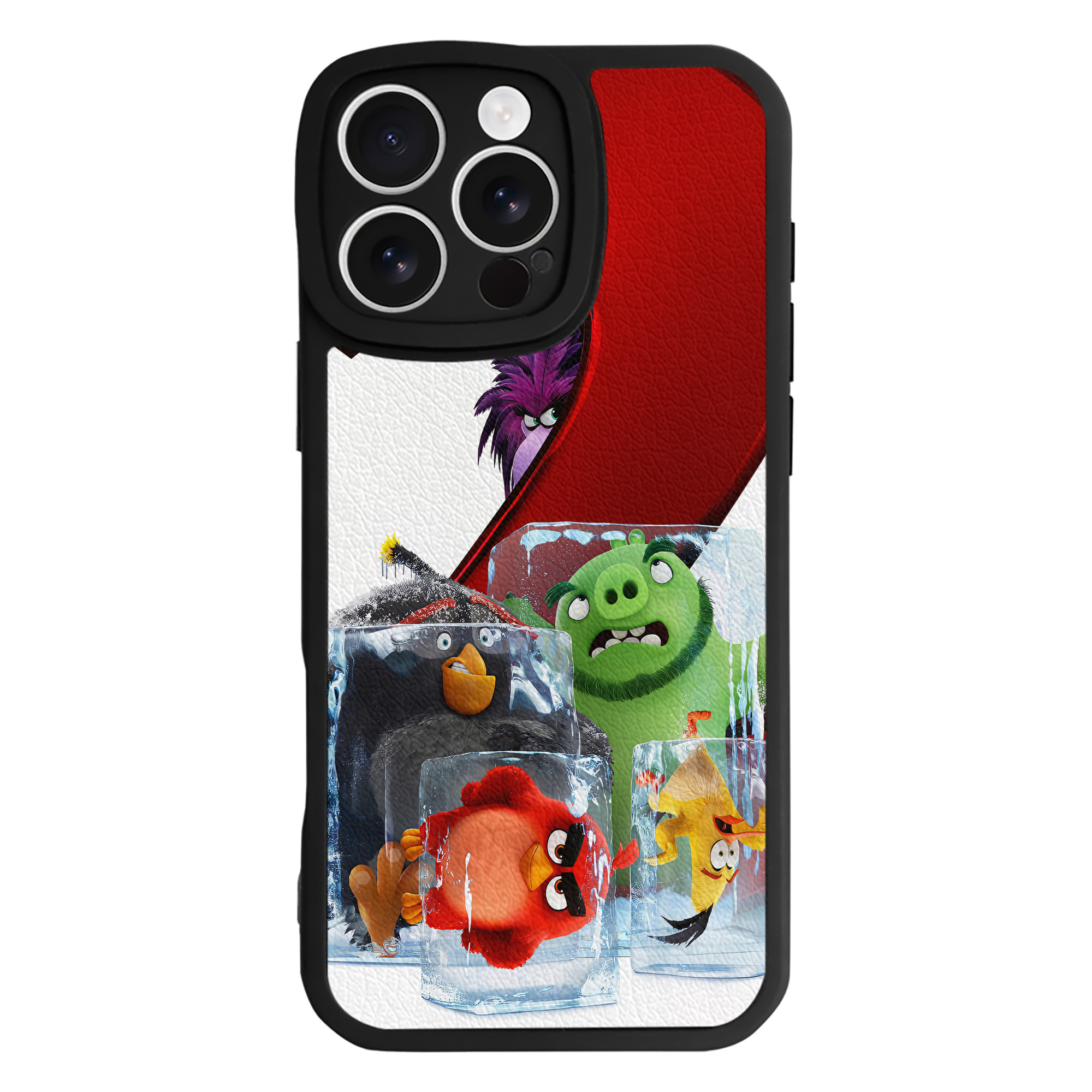 （画像用） Angry Birds アングリーバード 【iPhone 16シリーズ対応】シリコンスマホケース（レザー調） 材質：シリコン